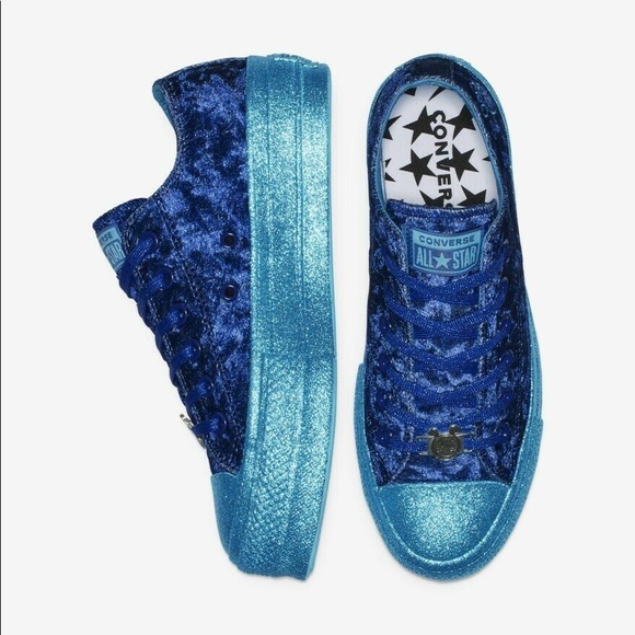 CONVERSE MILEY CYRUS WOMENS CHUCK TAYLOR BLUE - Picture 6 of 7